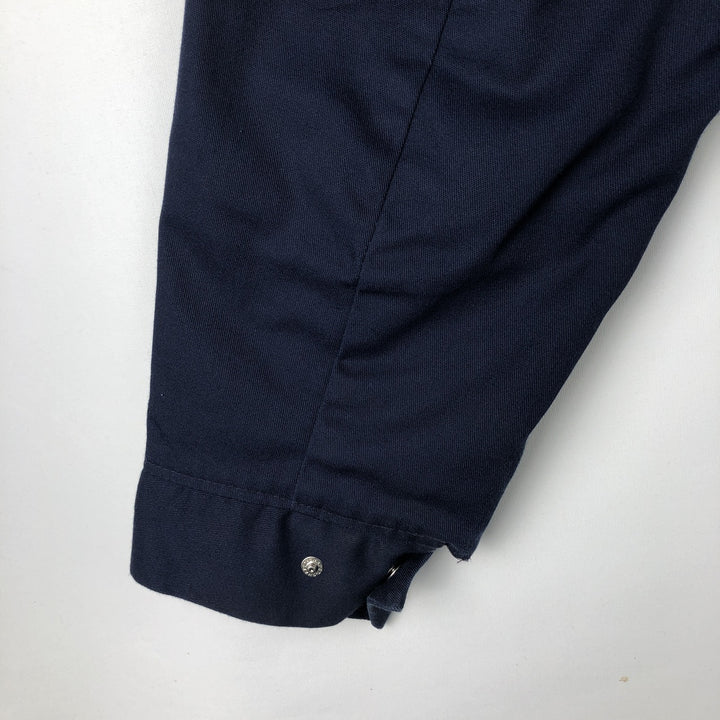 Vintage padded work jacket, made in the USA, size L, men's Nylon navy blue type Vintage Second Hand