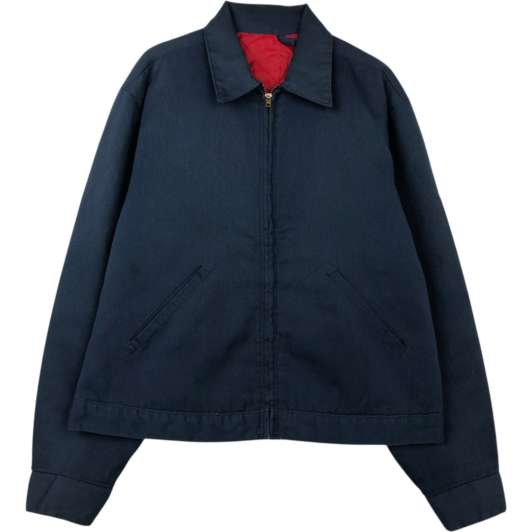 Vintage 1970'S padded work jacket, size L, men's unclear navy blue type Vintage Second Hand