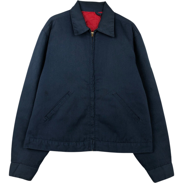 Vintage 1970'S padded work jacket, size L, men's unclear navy blue type Vintage Second Hand