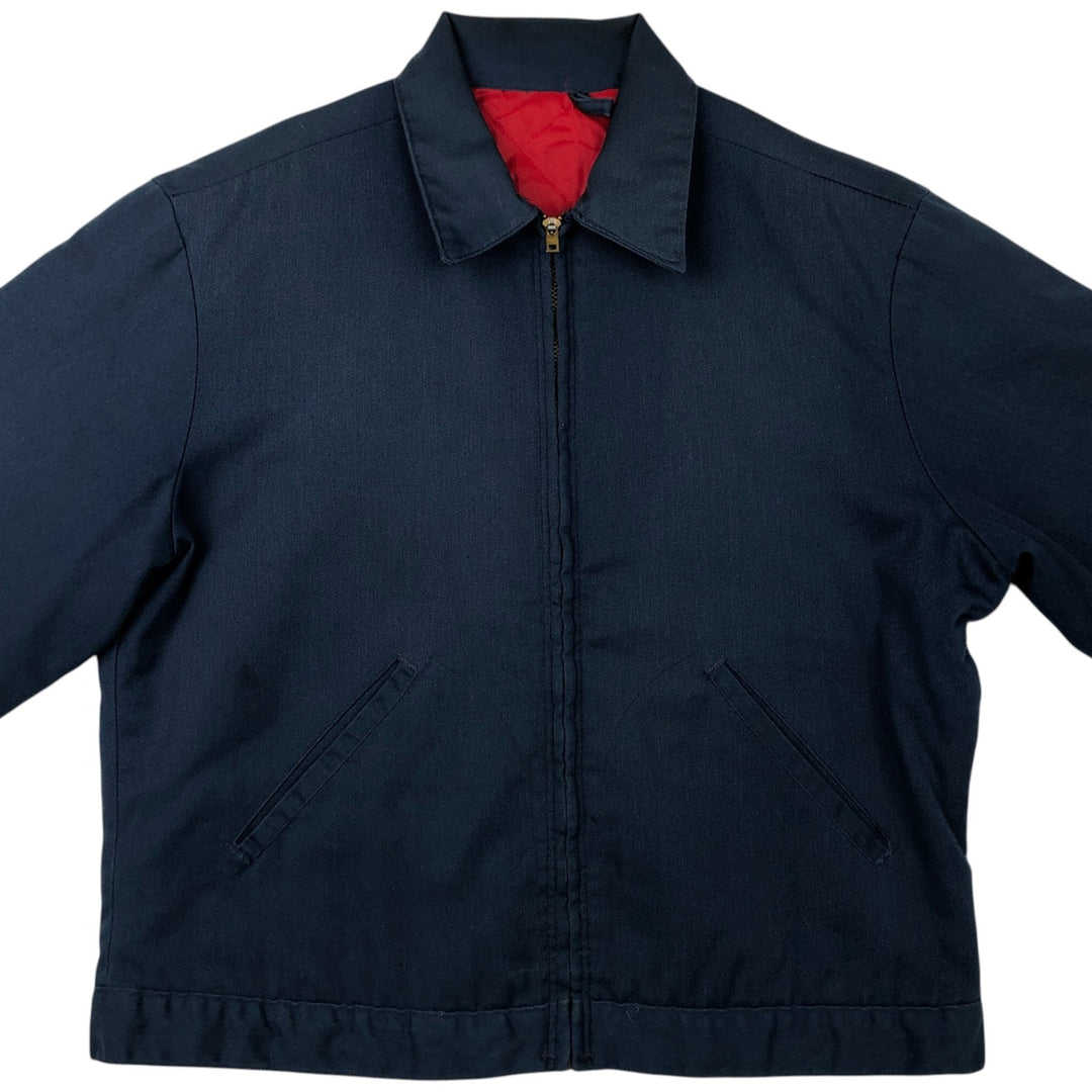 Vintage 1970'S padded work jacket, size L, men's unclear navy blue type Vintage Second Hand