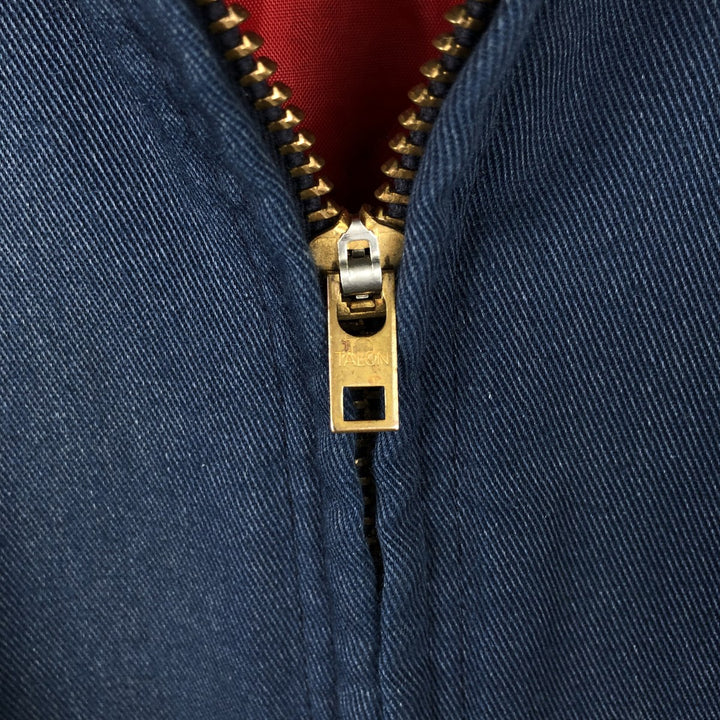 Vintage 1970'S padded work jacket, size L, men's unclear navy blue type Vintage Second Hand