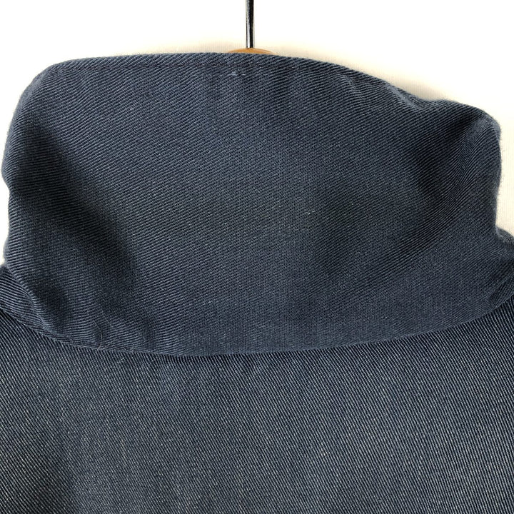 Vintage 1970'S padded work jacket, size L, men's unclear navy blue type Vintage Second Hand