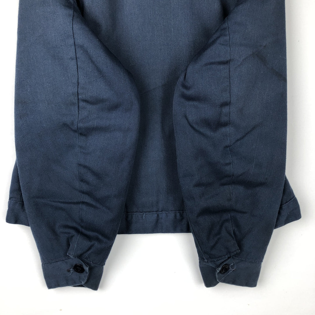 Vintage 1970'S padded work jacket, size L, men's unclear navy blue type Vintage Second Hand