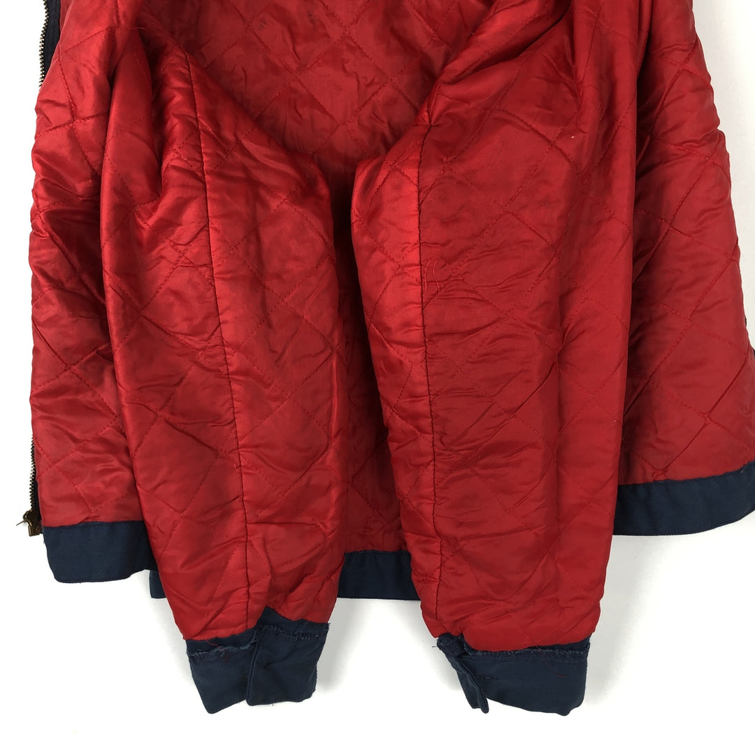 Vintage 1970'S padded work jacket, size L, men's unclear navy blue type Vintage Second Hand