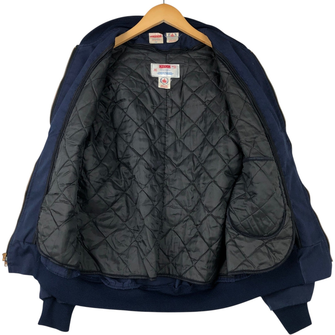 Vintage 70s-80'S UNITOG padded work jacket, made in the USA, size S, men's polyester navy blue type Vintage Second Hand