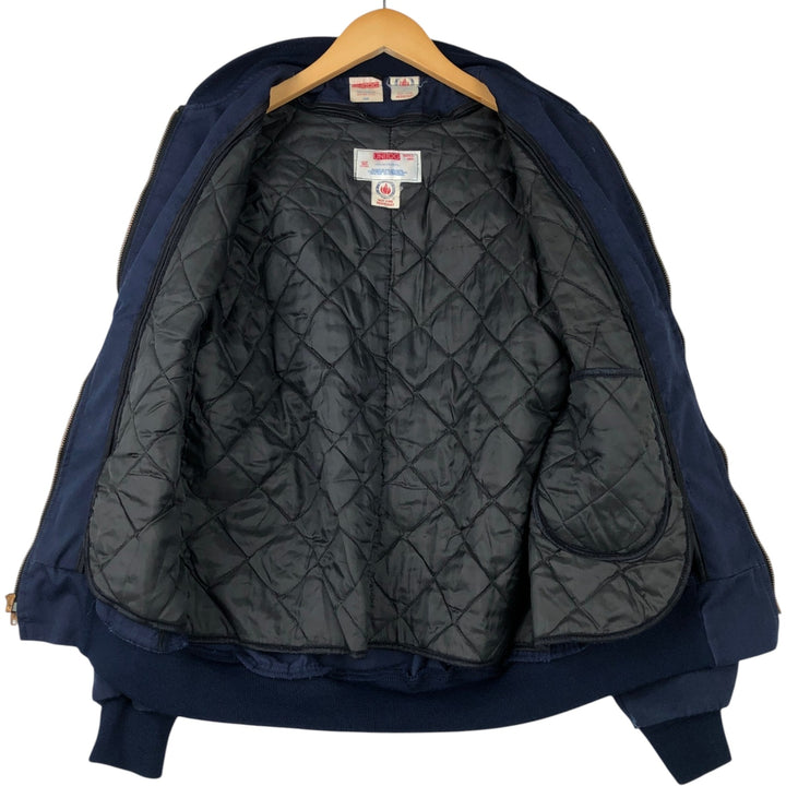 Vintage 70s-80'S UNITOG padded work jacket, made in the USA, size S, men's polyester navy blue type Vintage Second Hand