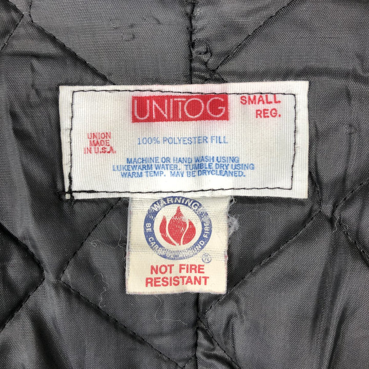 Vintage 70s-80'S UNITOG padded work jacket, made in the USA, size S, men's polyester navy blue type Vintage Second Hand