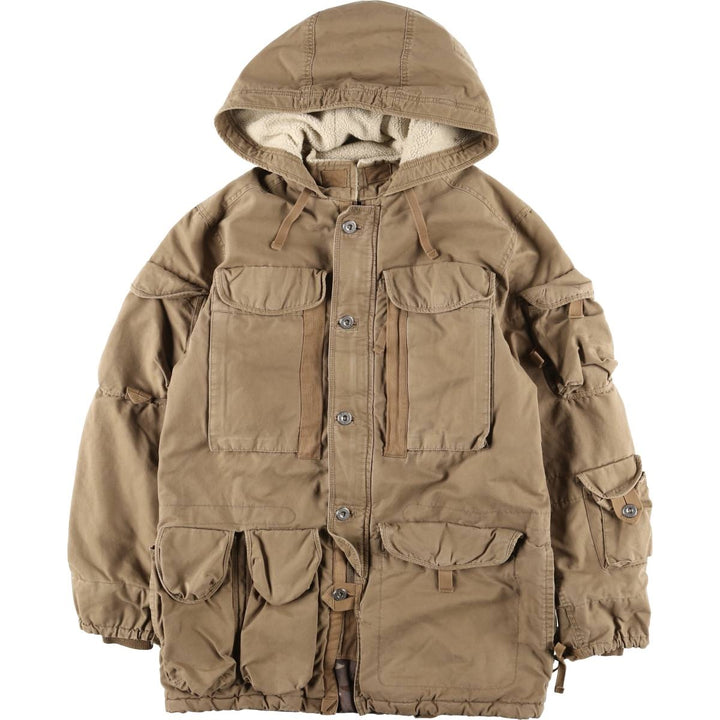 2000'S GAP padded hooded military jacket, men's size M unclear brown type Vintage Second Hand