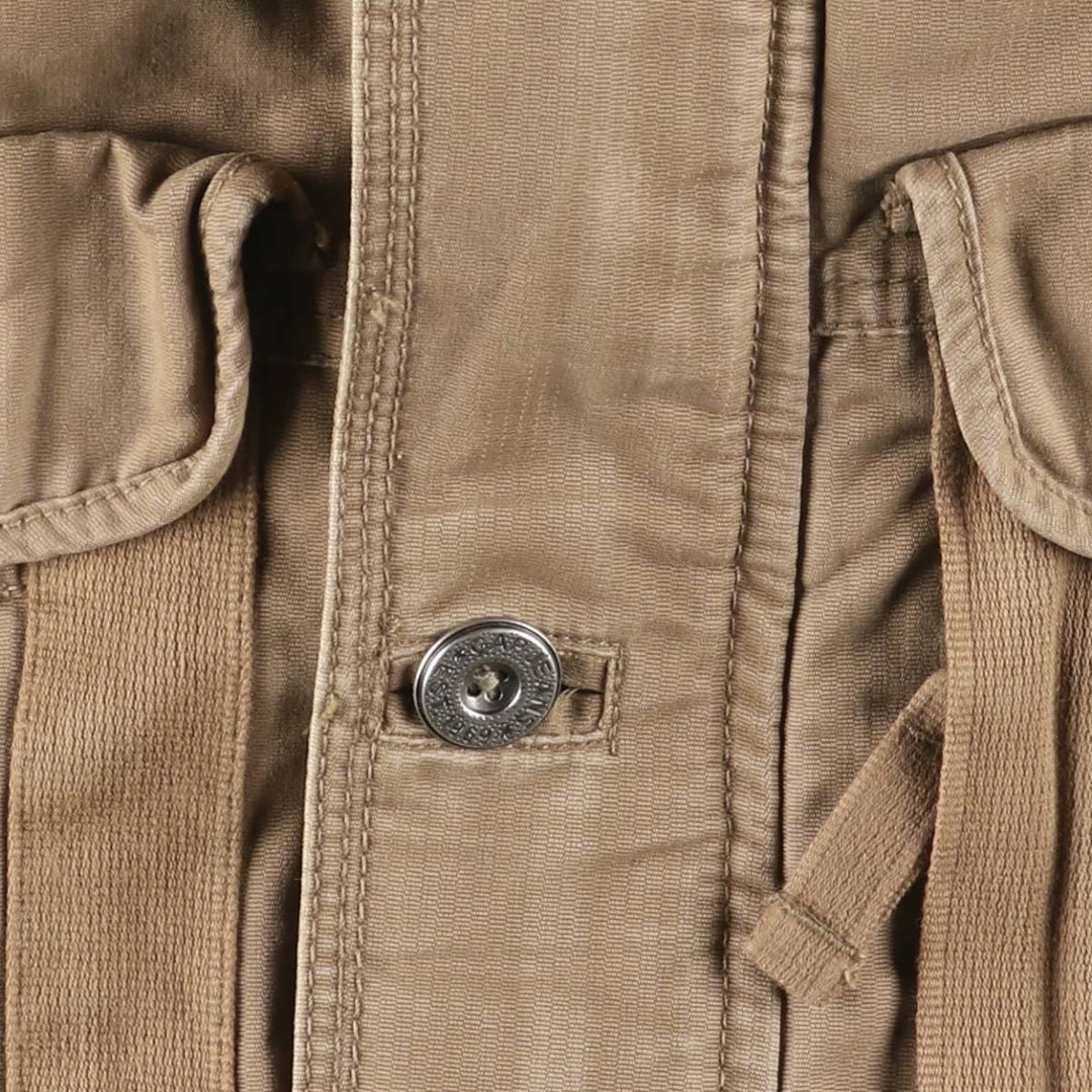 2000'S GAP padded hooded military jacket, men's size M unclear brown type Vintage Second Hand