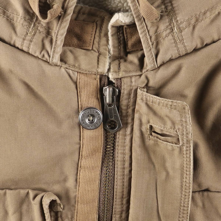 2000'S GAP padded hooded military jacket, men's size M unclear brown type Vintage Second Hand