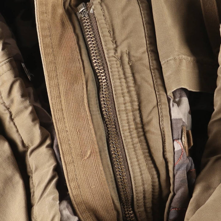2000'S GAP padded hooded military jacket, men's size M unclear brown type Vintage Second Hand