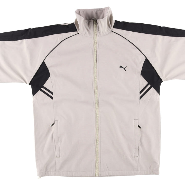 90'S - Vintage Puma Windbreaker, Made in Germany, Men's Size L cotton Beige type Vintage Second Hand