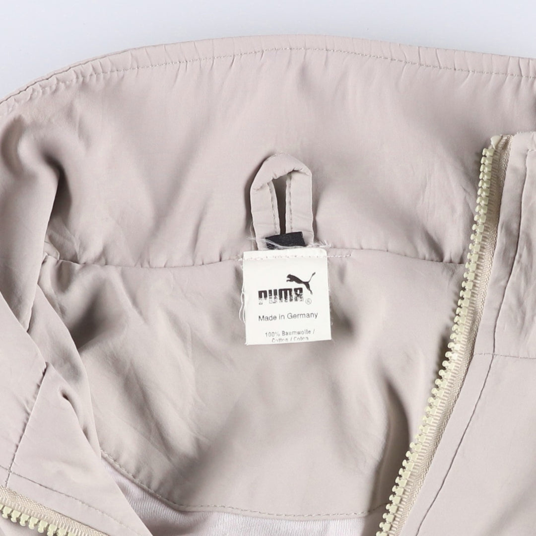 90'S - Vintage Puma Windbreaker, Made in Germany, Men's Size L cotton Beige type Vintage Second Hand