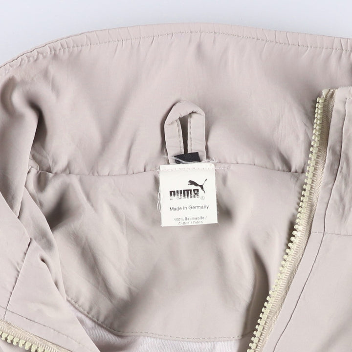 90'S - Vintage Puma Windbreaker, Made in Germany, Men's Size L cotton Beige type Vintage Second Hand