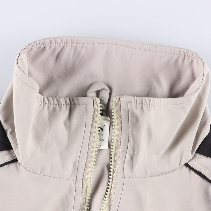 90'S - Vintage Puma Windbreaker, Made in Germany, Men's Size L cotton Beige type Vintage Second Hand