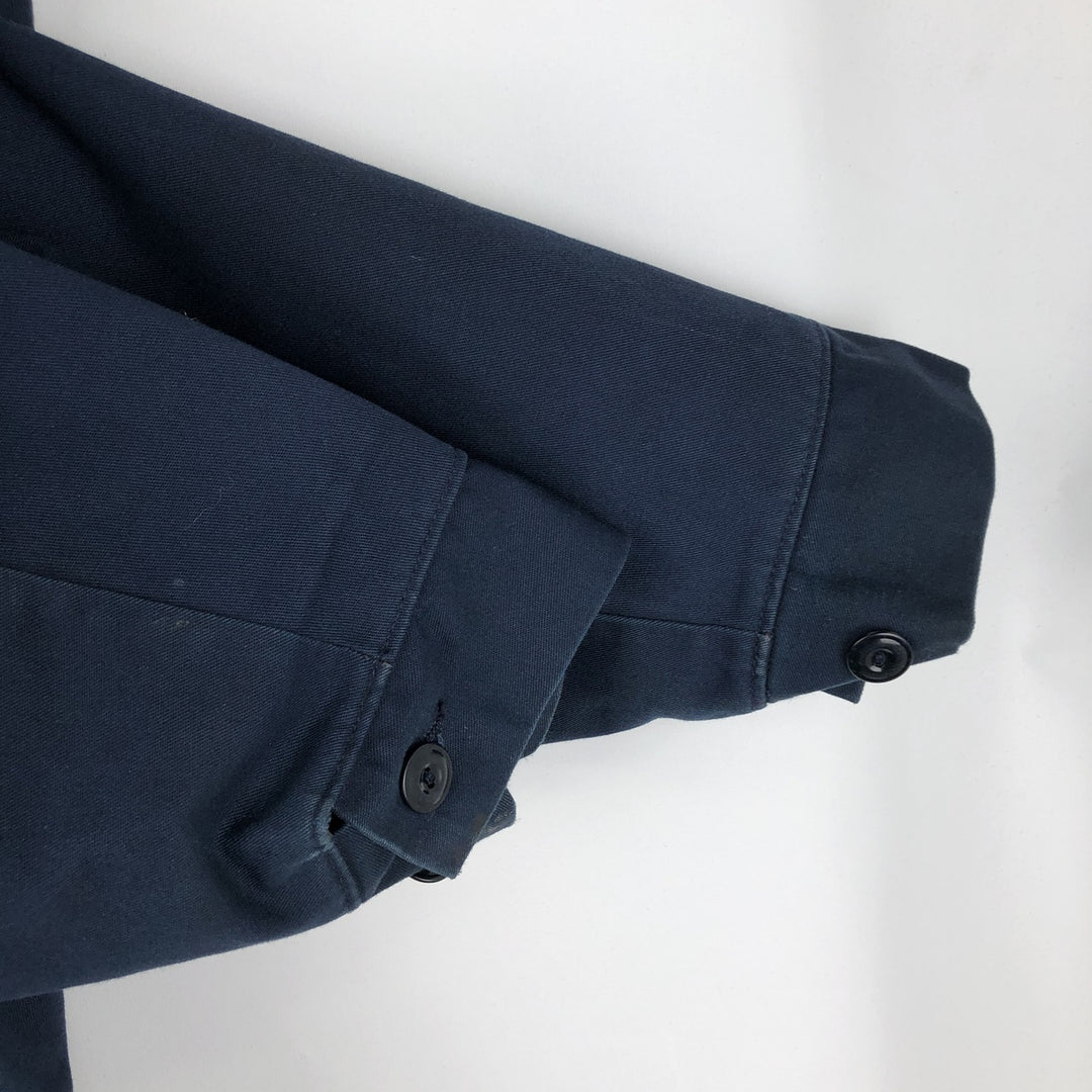 1990'S Red Kap Work Jacket, Made in USA, Men's Size L, Vintage polyester navy blue type Vintage Second Hand