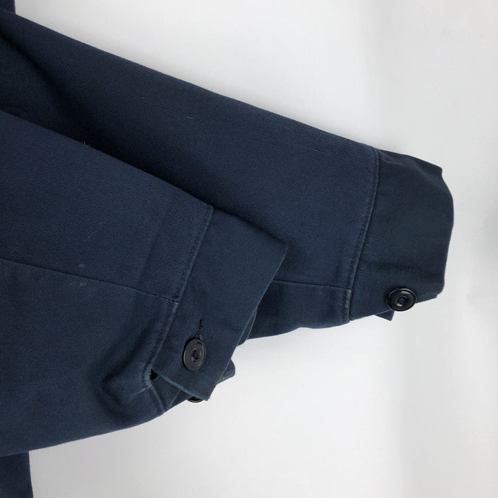 1990'S Red Kap Work Jacket, Made in USA, Men's Size L, Vintage polyester navy blue type Vintage Second Hand