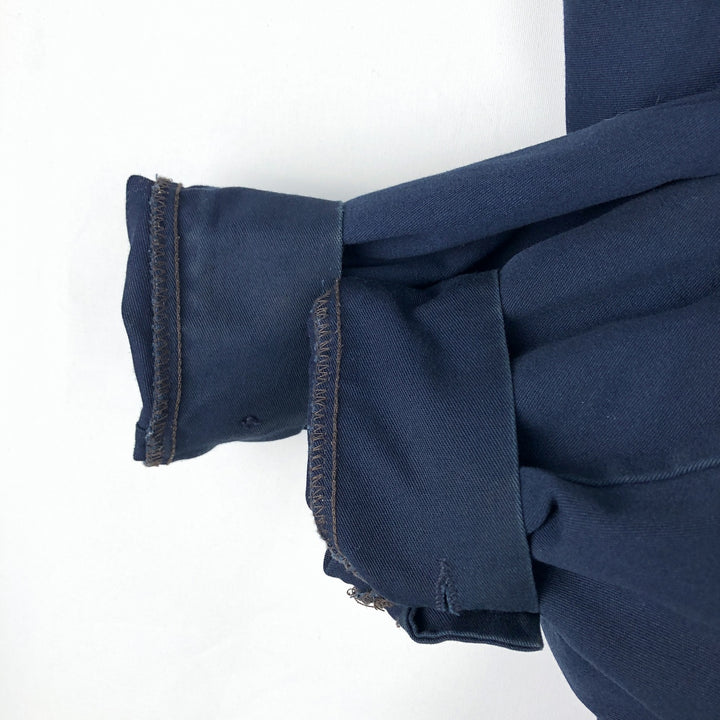 1990'S Red Kap Work Jacket, Made in USA, Men's Size L, Vintage polyester navy blue type Vintage Second Hand