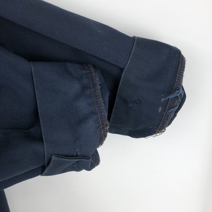 1990'S Red Kap Work Jacket, Made in USA, Men's Size L, Vintage polyester navy blue type Vintage Second Hand