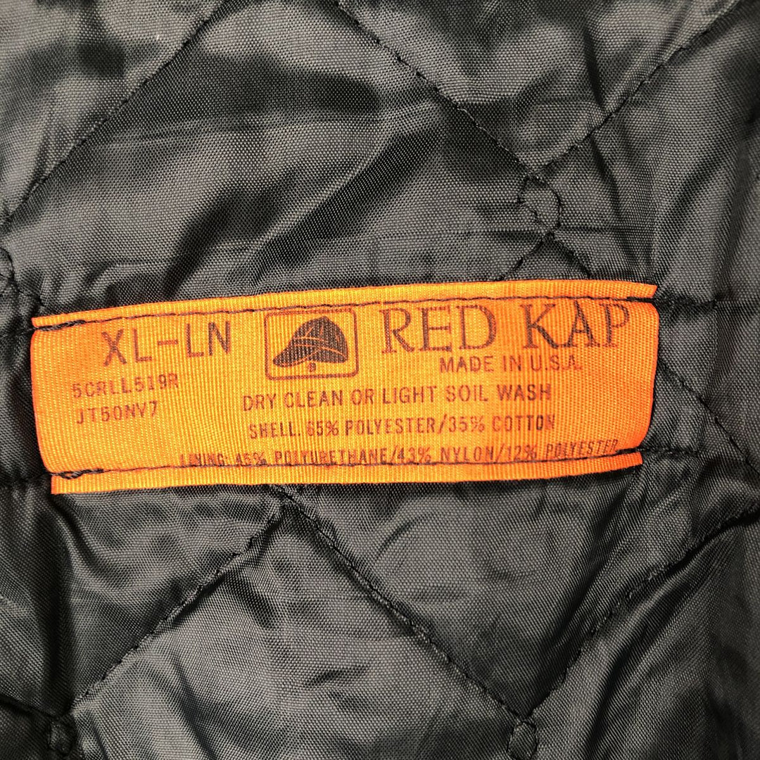 90'S Red Kap Work Jacket, Made in USA, Men's XL, Vintage polyester navy blue type Vintage Second Hand