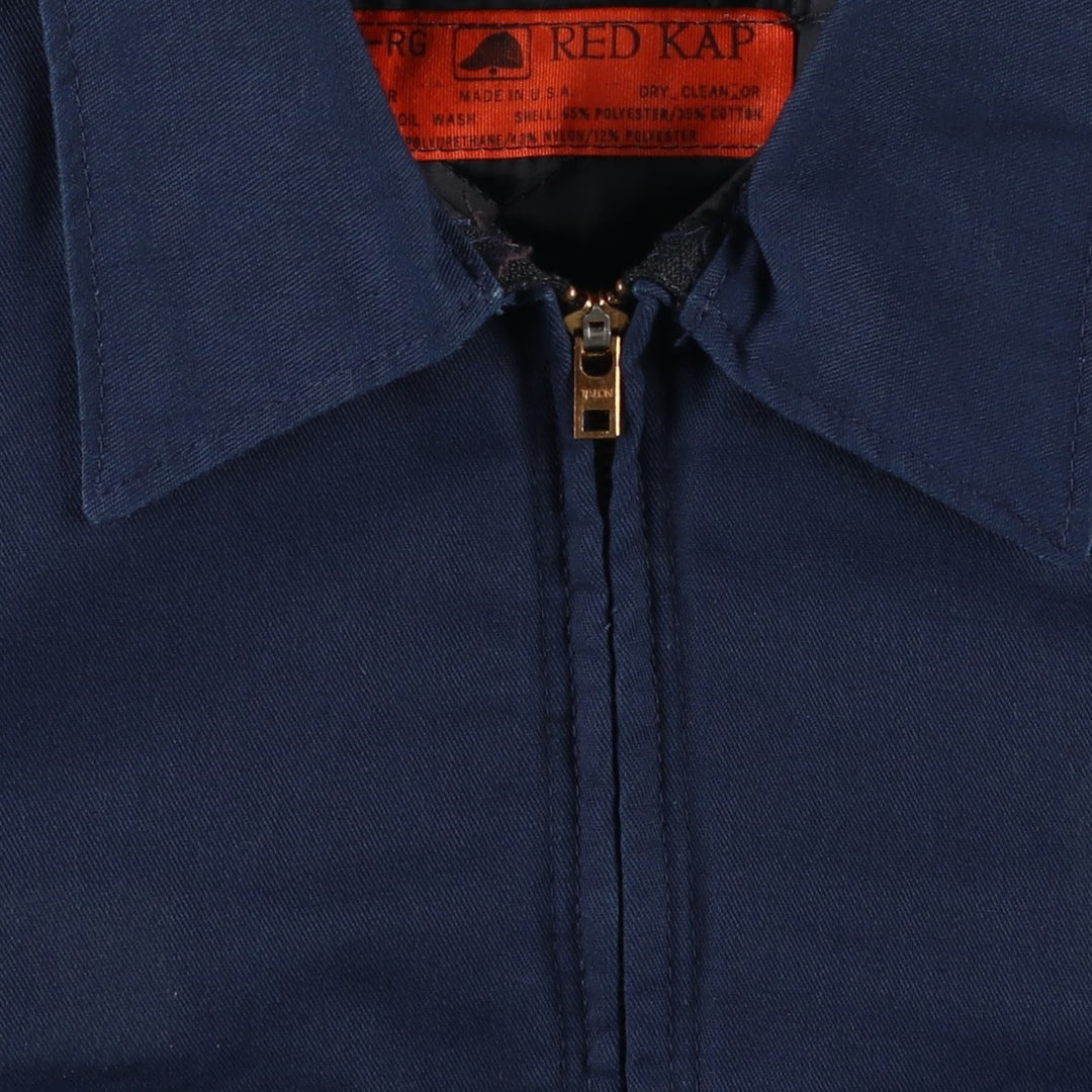 90'S Red Kap Work Jacket, Made in USA, Men's Size M polyester navy blue type Vintage Second Hand