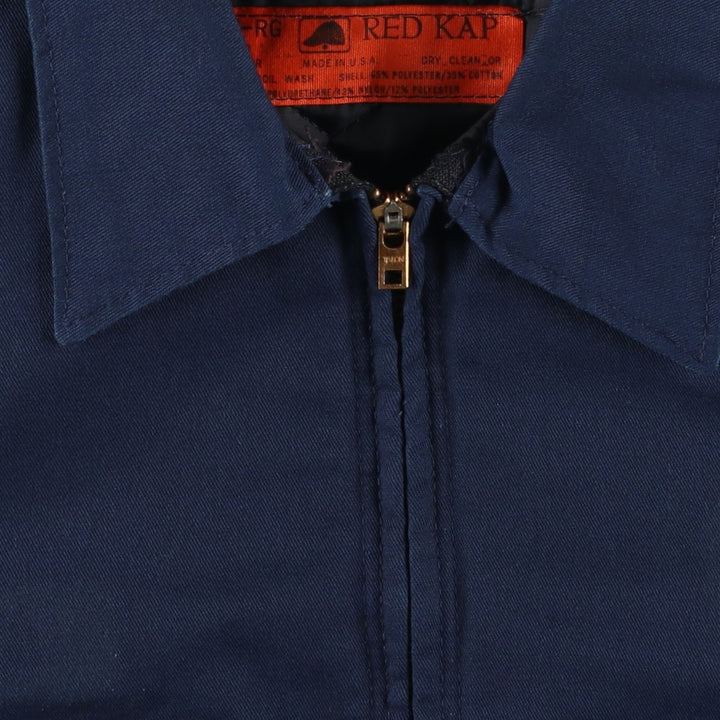 90'S Red Kap Work Jacket, Made in USA, Men's Size M polyester navy blue type Vintage Second Hand