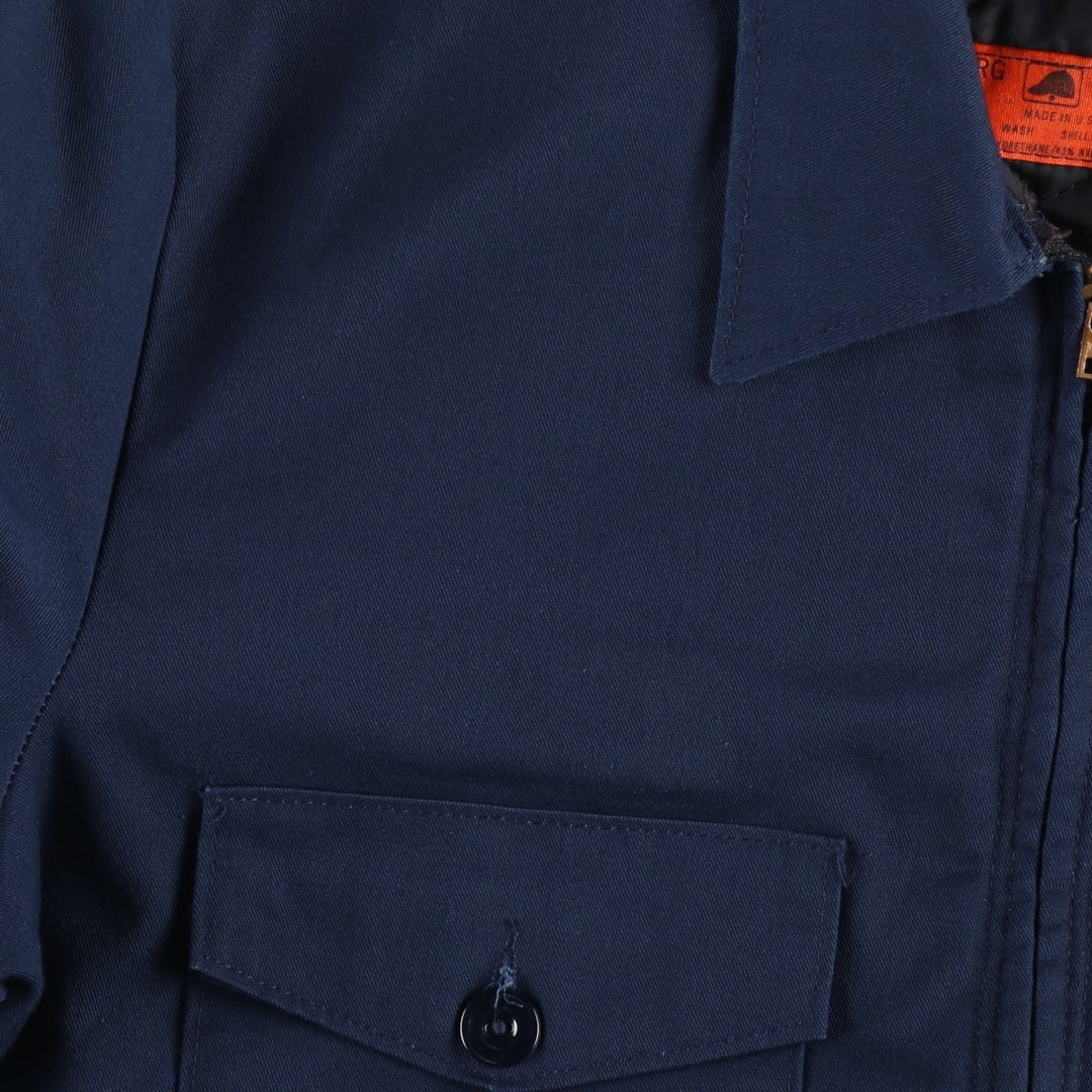 90'S Red Kap Work Jacket, Made in USA, Men's Size M polyester navy blue type Vintage Second Hand