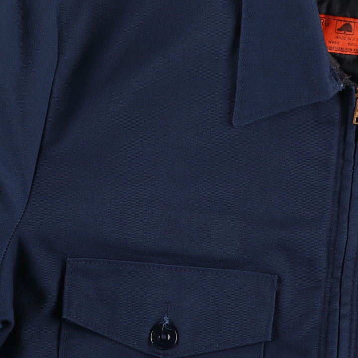 90'S Red Kap Work Jacket, Made in USA, Men's Size M polyester navy blue type Vintage Second Hand