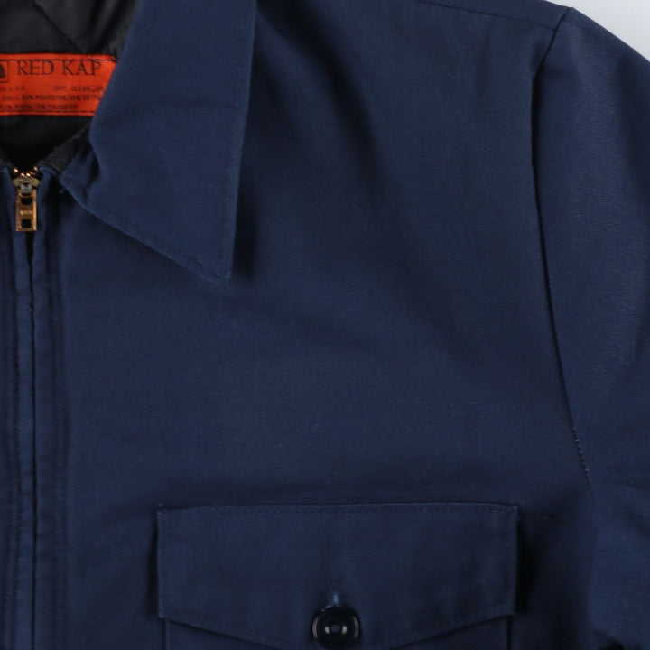 90'S Red Kap Work Jacket, Made in USA, Men's Size M polyester navy blue type Vintage Second Hand