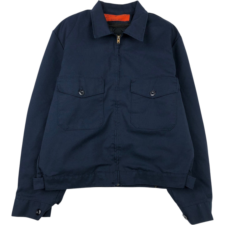 90'S Red Kap padded work jacket, made in the USA, men's size L, vintage polyester navy blue type Vintage Second Hand