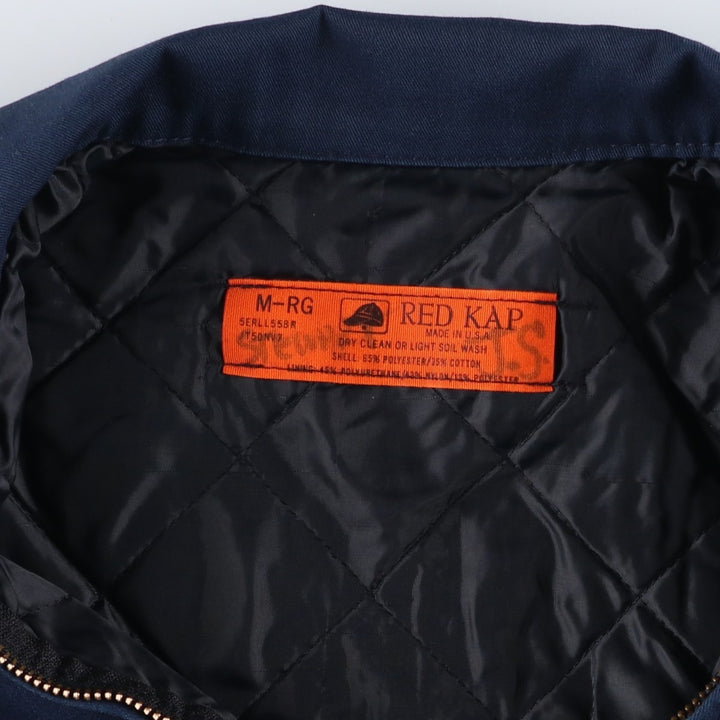 Vintage 1990'S Red Kap work jacket, made in the USA, size M, men's polyester navy blue type Vintage Second Hand