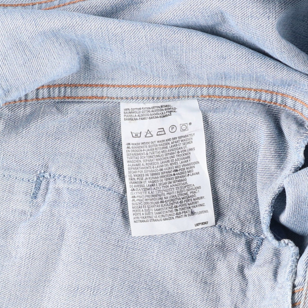 2000'S Levi's 70550-0459 denim jacket, men's size M cotton Blue type light blue Vintage Second Hand