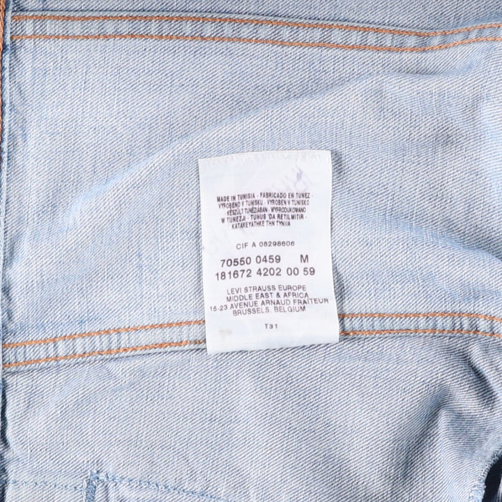 2000'S Levi's 70550-0459 denim jacket, men's size M cotton Blue type light blue Vintage Second Hand
