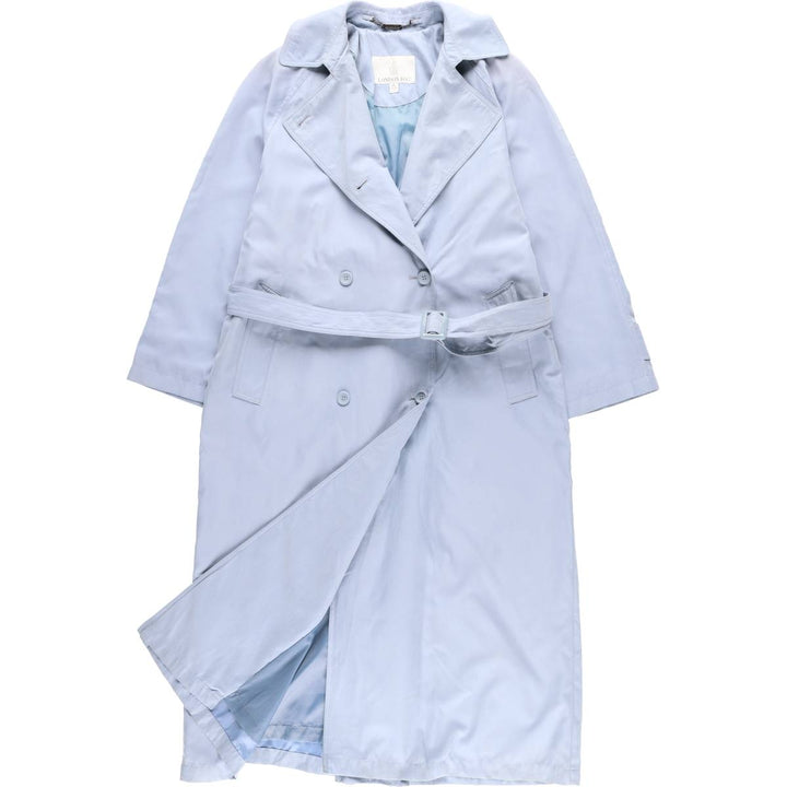 London Fog trench coat, women's size L unclear Blue type light blue Vintage Second Hand