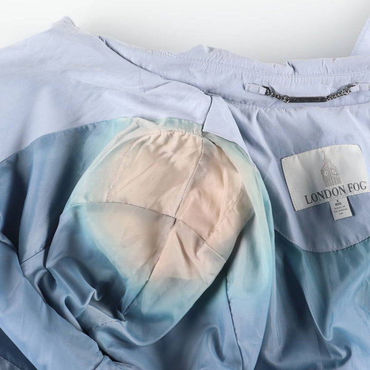 London Fog trench coat, women's size L unclear Blue type light blue Vintage Second Hand