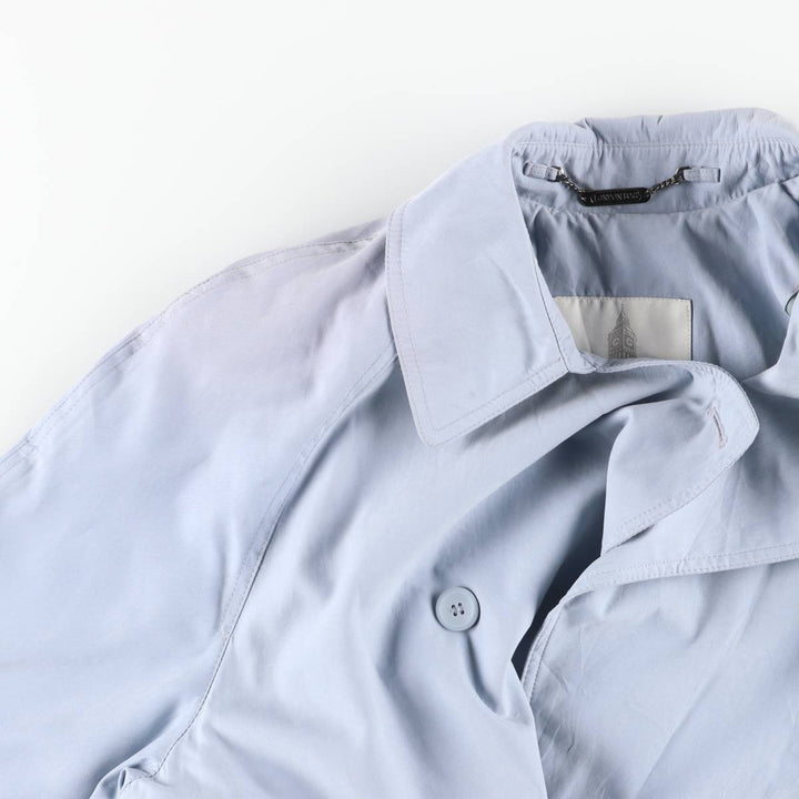 London Fog trench coat, women's size L unclear Blue type light blue Vintage Second Hand