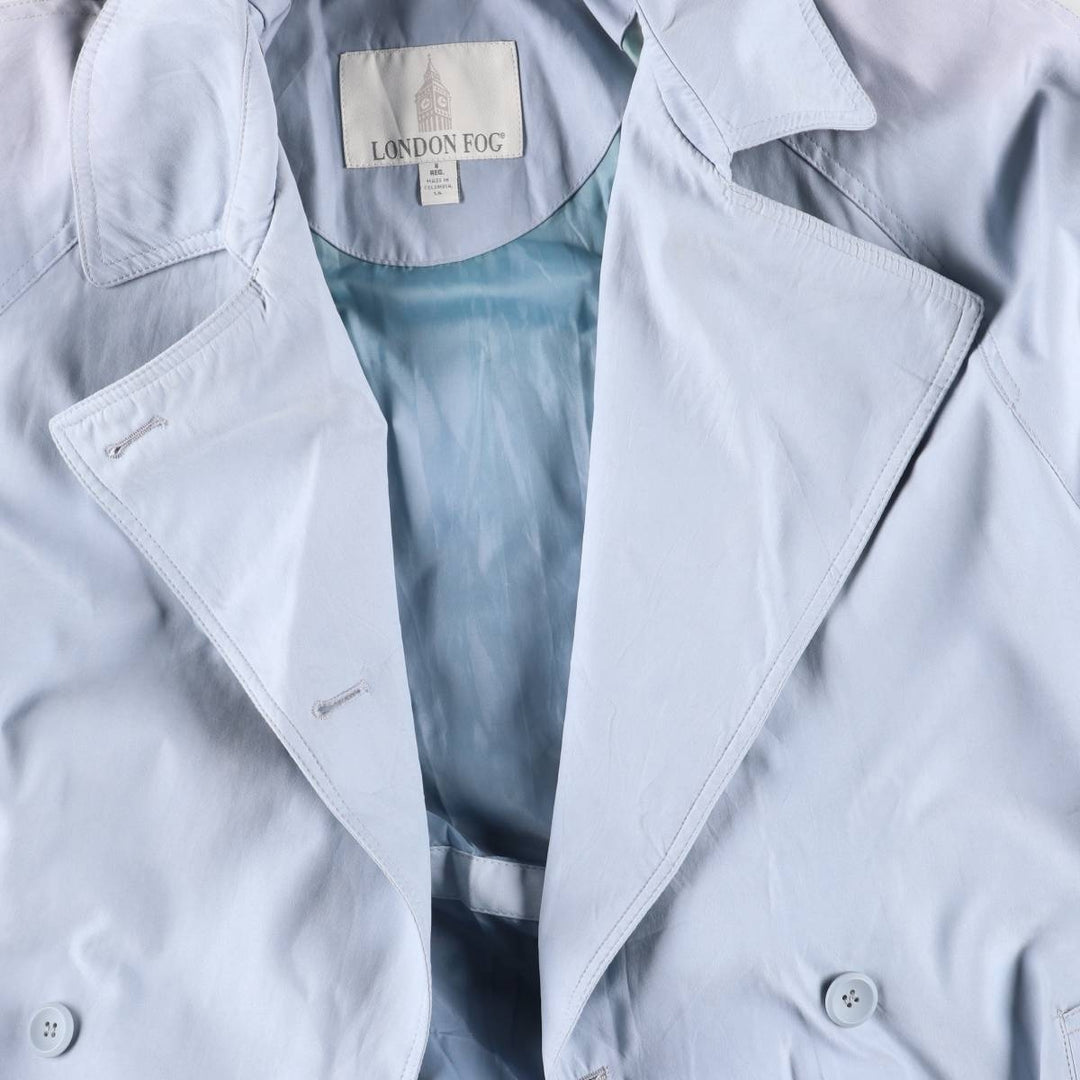London Fog trench coat, women's size L unclear Blue type light blue Vintage Second Hand