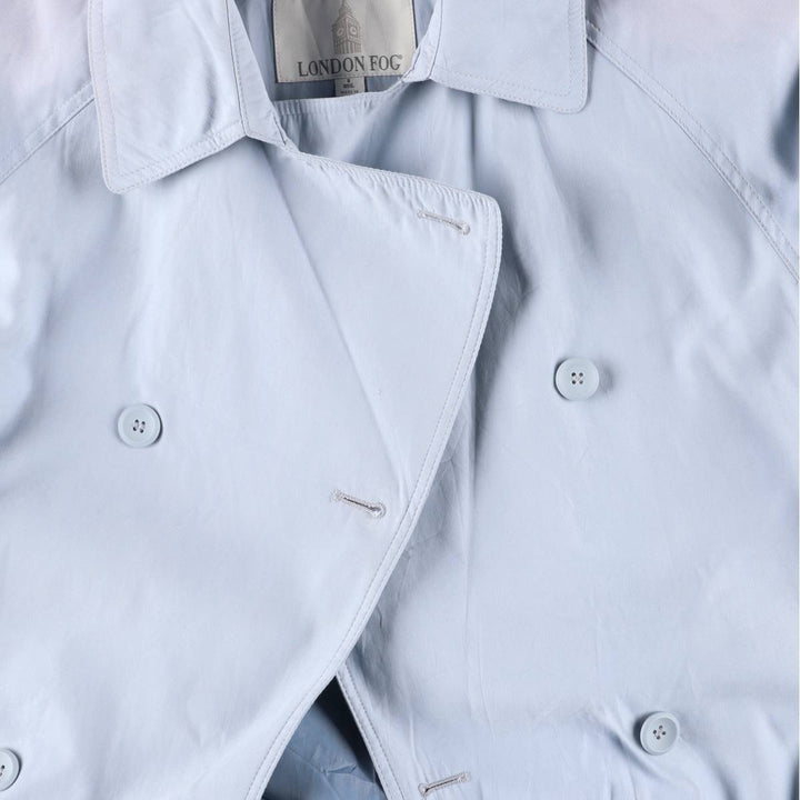 London Fog trench coat, women's size L unclear Blue type light blue Vintage Second Hand