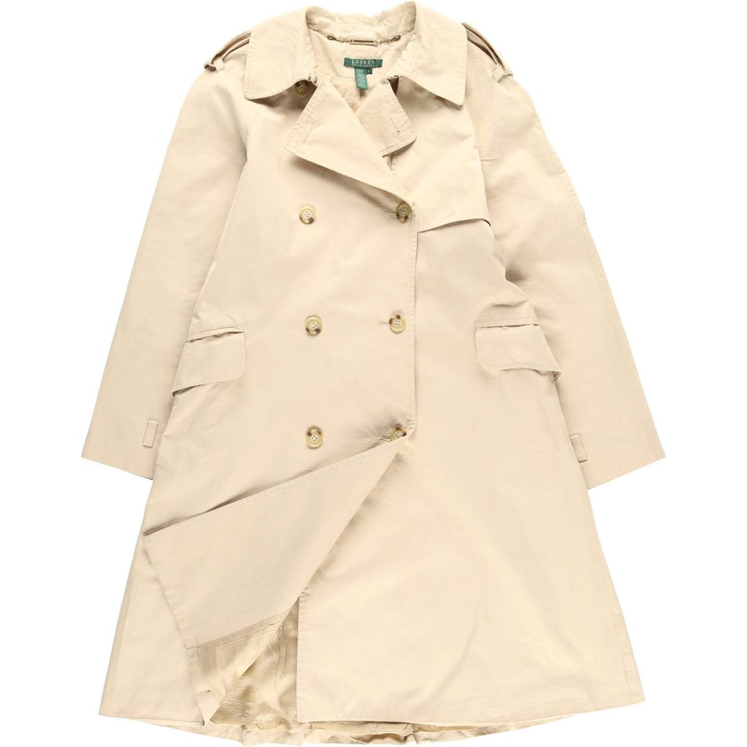 Ralph Lauren Lauren trench coat, women's size L cotton Beige type Vintage Second Hand