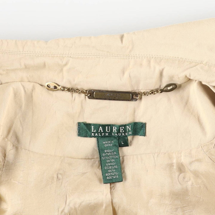 Ralph Lauren Lauren trench coat, women's size L cotton Beige type Vintage Second Hand