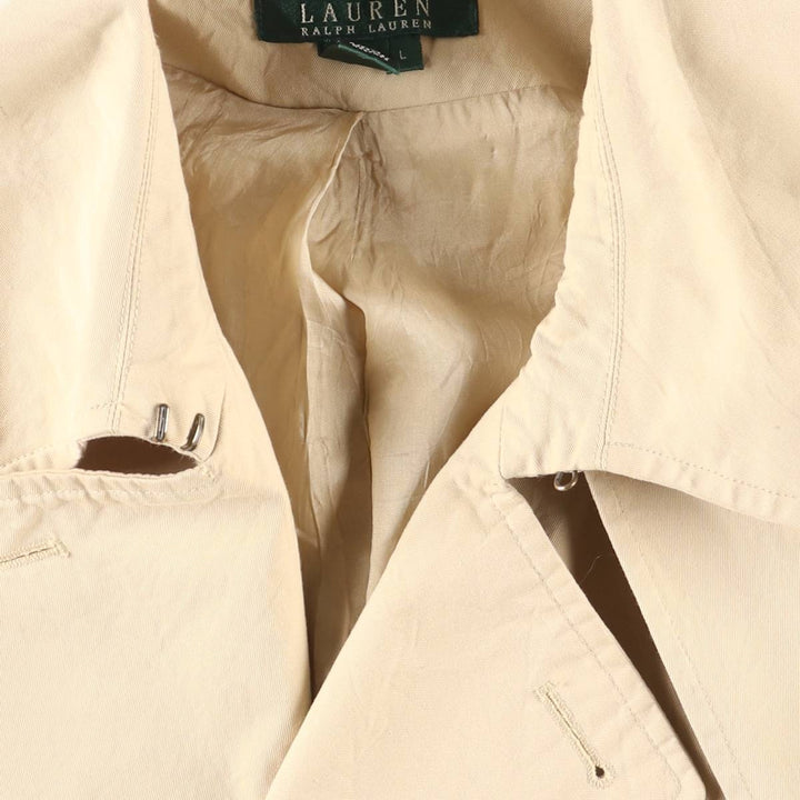 Ralph Lauren Lauren trench coat, women's size L cotton Beige type Vintage Second Hand