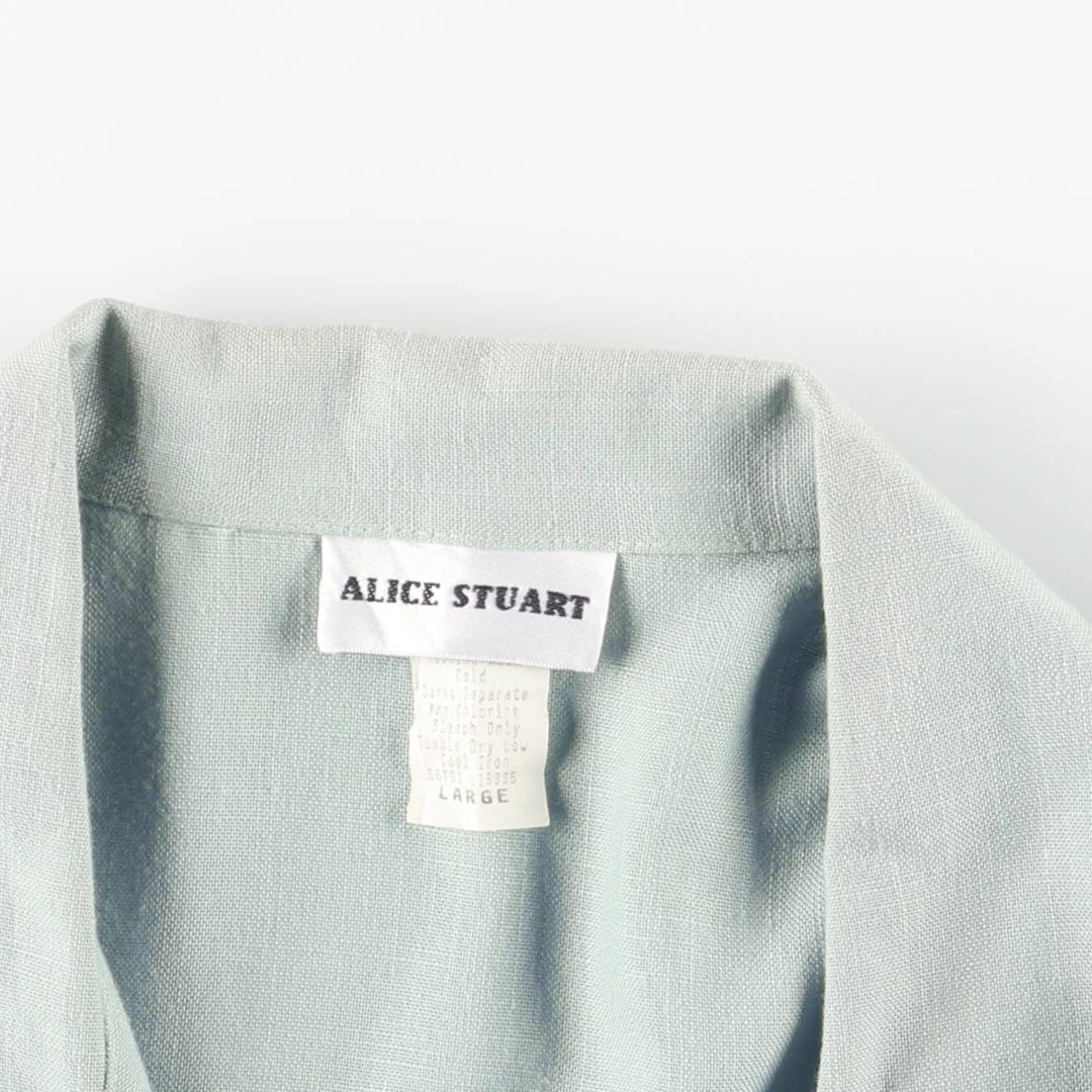 ALICE STUART Easy Jacket, Tailored Jacket, Made in USA, Women's Size L polyester Mint green Vintage Second Hand