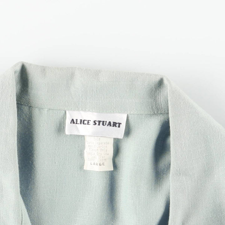 ALICE STUART Easy Jacket, Tailored Jacket, Made in USA, Women's Size L polyester Mint green Vintage Second Hand
