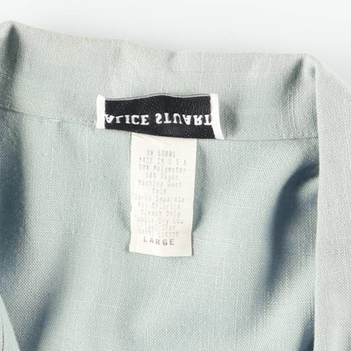 ALICE STUART Easy Jacket, Tailored Jacket, Made in USA, Women's Size L polyester Mint green Vintage Second Hand