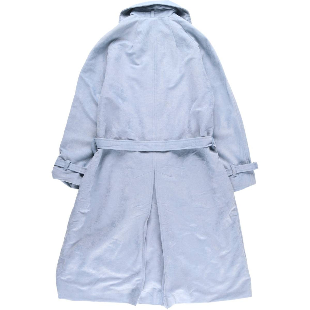 Women's Balmacaan Coat, Size L polyester Blue type light blue Vintage Second Hand