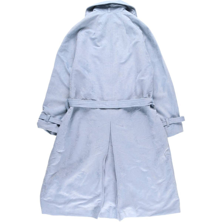 Women's Balmacaan Coat, Size L polyester Blue type light blue Vintage Second Hand