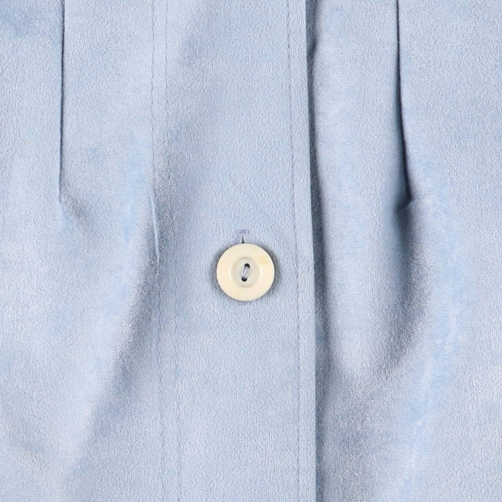 Women's Balmacaan Coat, Size L polyester Blue type light blue Vintage Second Hand