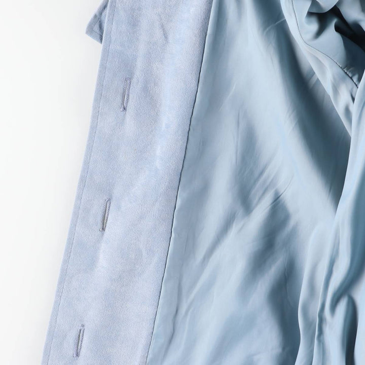 Women's Balmacaan Coat, Size L polyester Blue type light blue Vintage Second Hand