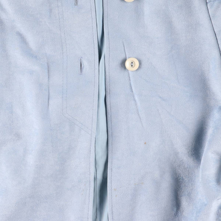 Women's Balmacaan Coat, Size L polyester Blue type light blue Vintage Second Hand