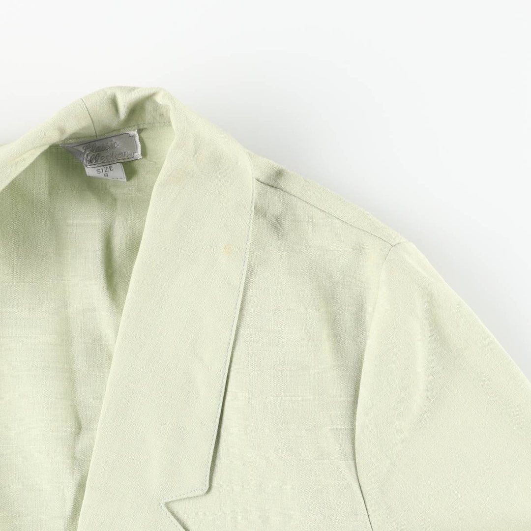 CLASSIC COLLECTION Blazer Tailored Jacket Made in USA, Women's Size L unclear Khaki type sage green Vintage Second Hand